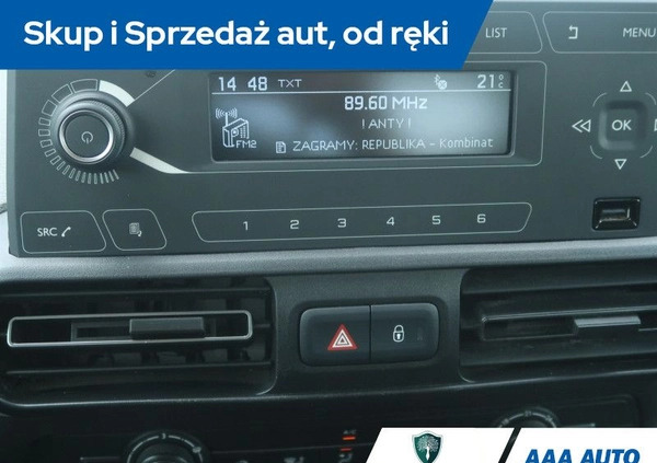 Peugeot Rifter cena 66000 przebieg: 84024, rok produkcji 2019 z Zdzieszowice małe 121